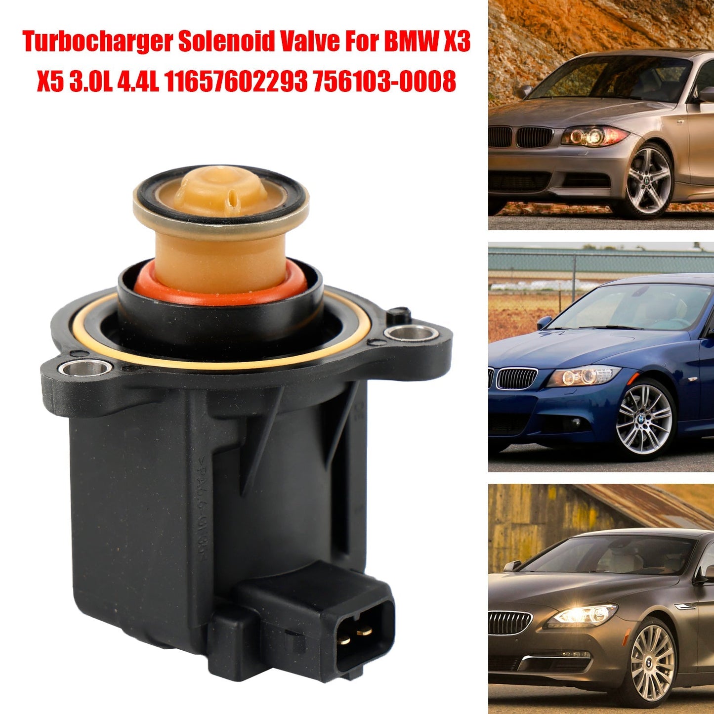 2011-2013 BMW 550i 4.4L Turbocharger Solenoid Valve 11657602293 756103-0008