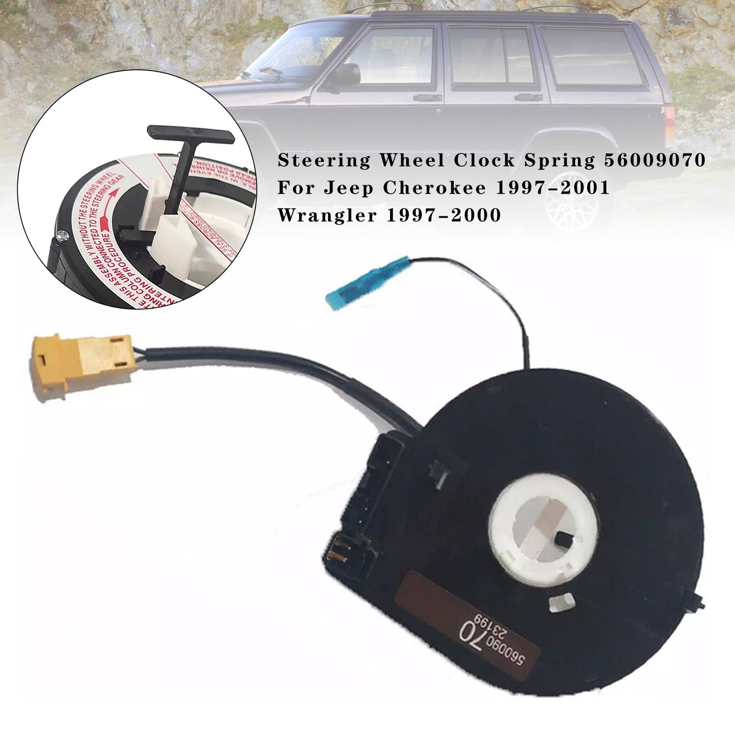 1997-2000/2002 Jeep Wrangler 56009070 56047103AA Steering Wheel Clock Spring