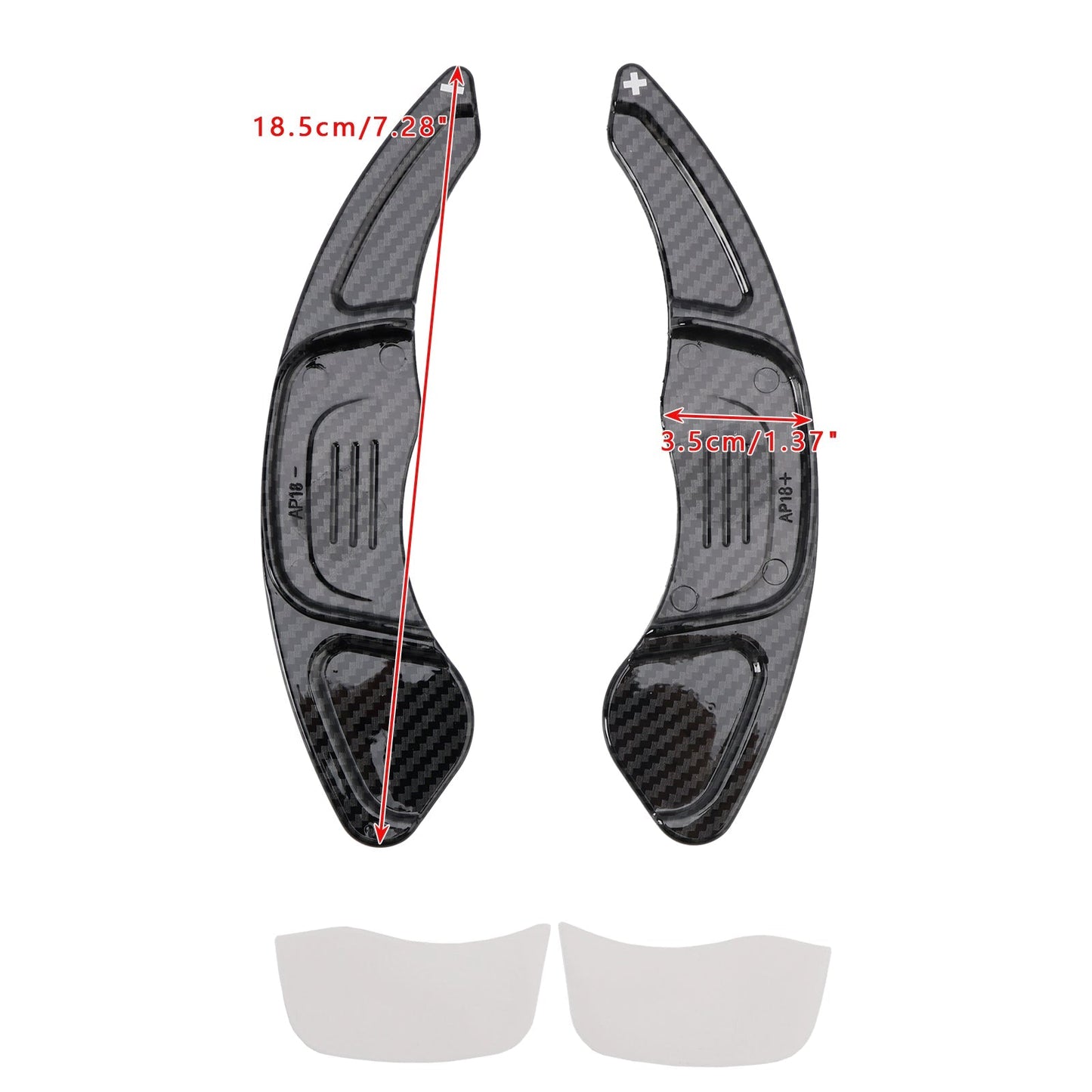 2015-2020 Volkswagen Polo Golf 7 Carbon Look Steering Wheel Paddle Shifter Extension Covers