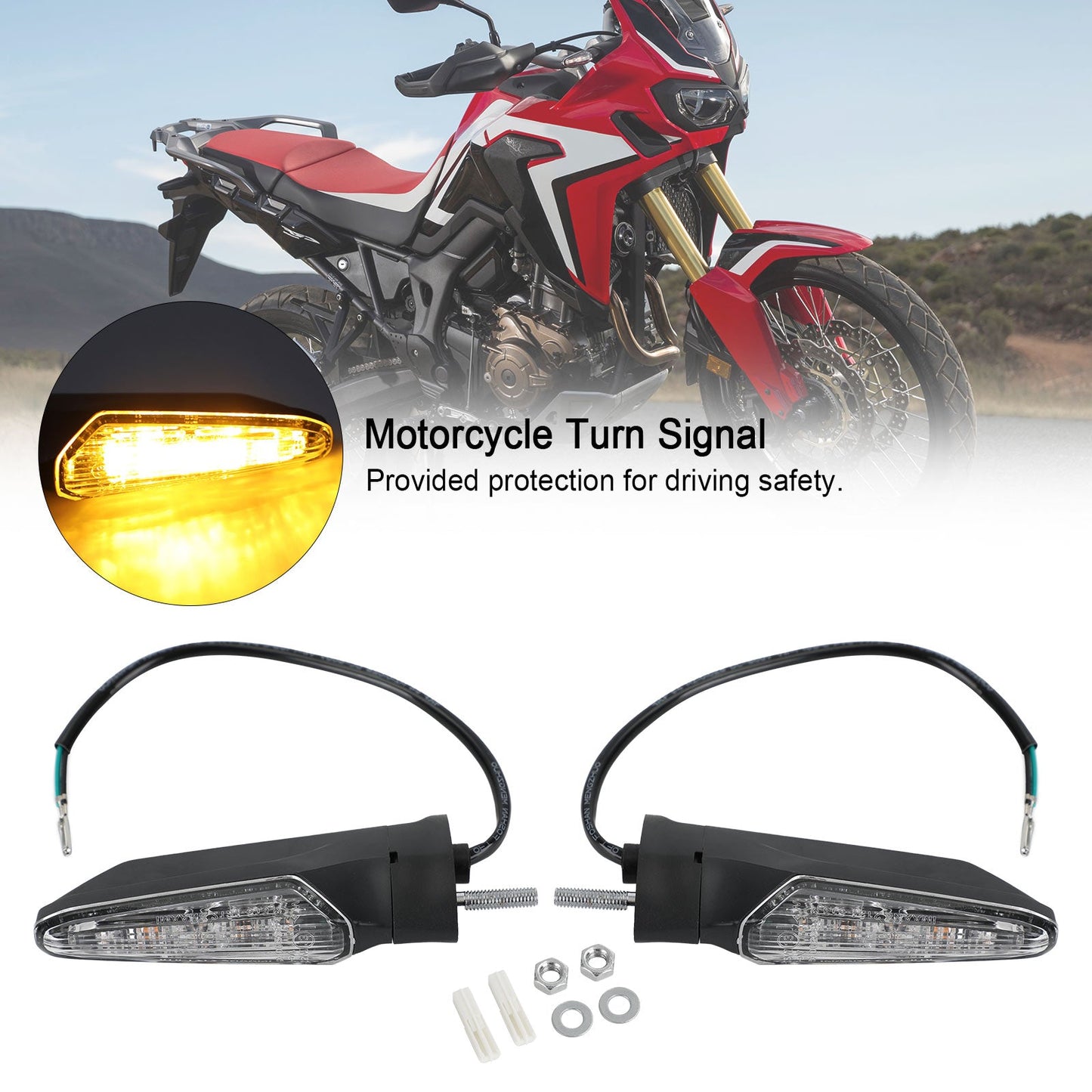 2015-2017 HONDA CRF1000L Africa Twin Front Rear LED Turn Signal Light Champoo