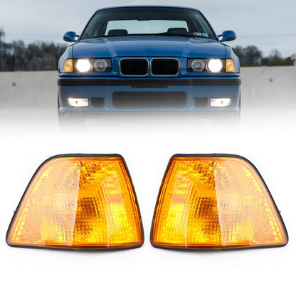 Corner Lights For BMW E36 3-Series 4Dr Sedan/Hatchback 1992-1998 Amber