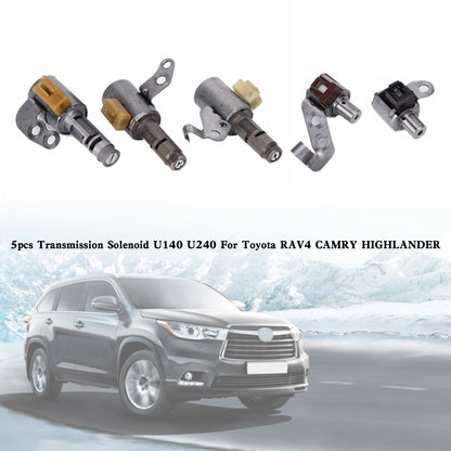 2001-2003 Toyota Highlander 3.0L 5pcs Transmission Solenoid U140 U240