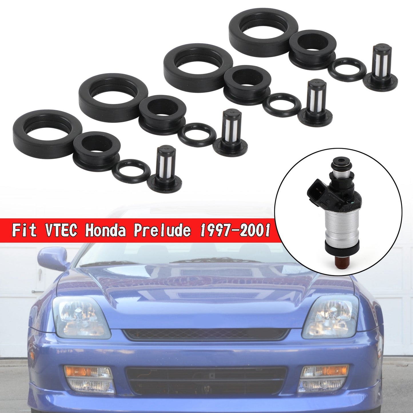 1996-2001 Acura Integra/ 1996-1998 RL/ 1996-1998 TL 4PCS Fuel Injectors Repair Kit 06164P2J000