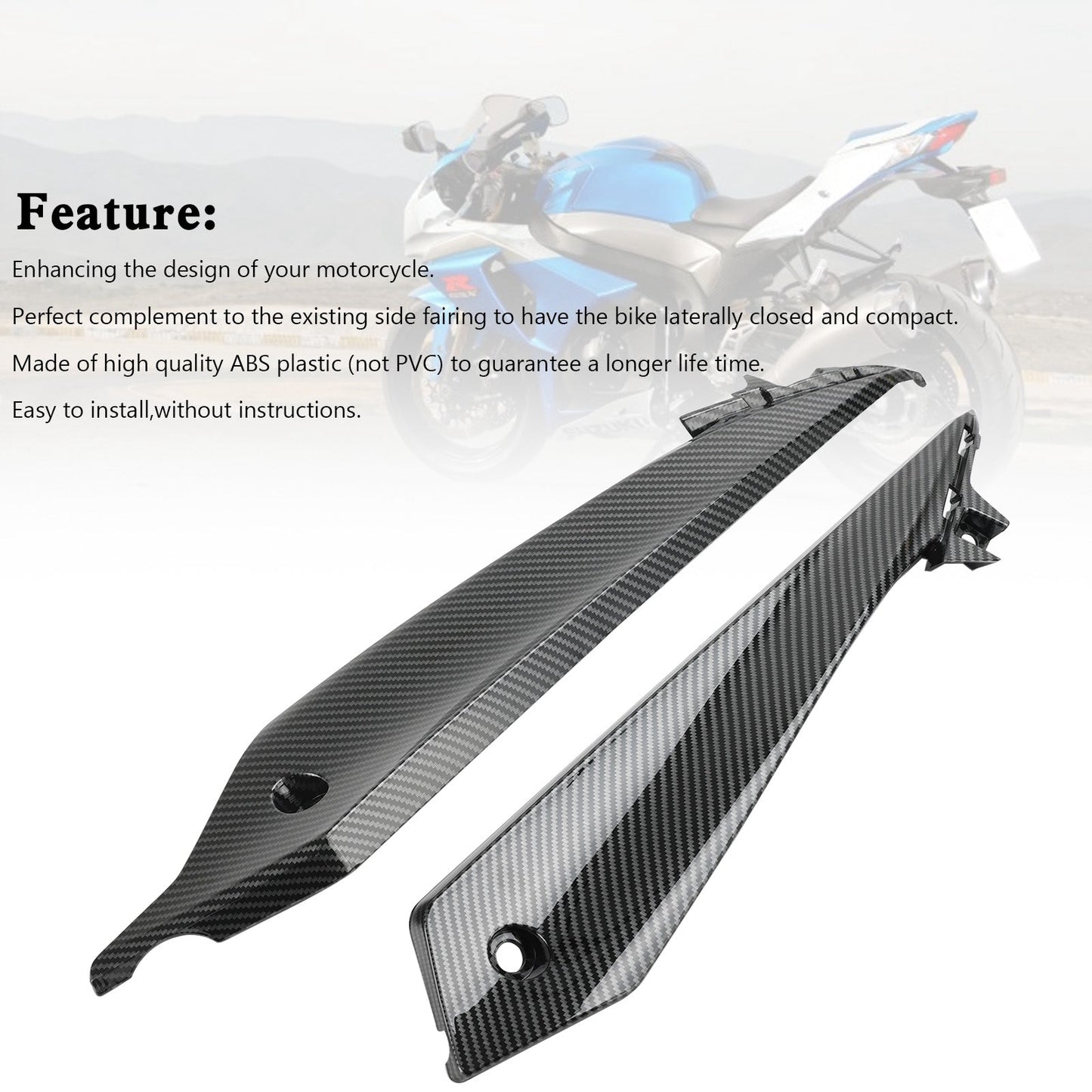 Rear Lower Side Fairings For Suzuki GSX-S 1000 2015-2020