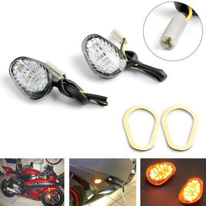 Clear Turn Signals For Yamaha YZF 600 R6 Flush Mount LED 2006-2009 Champoo