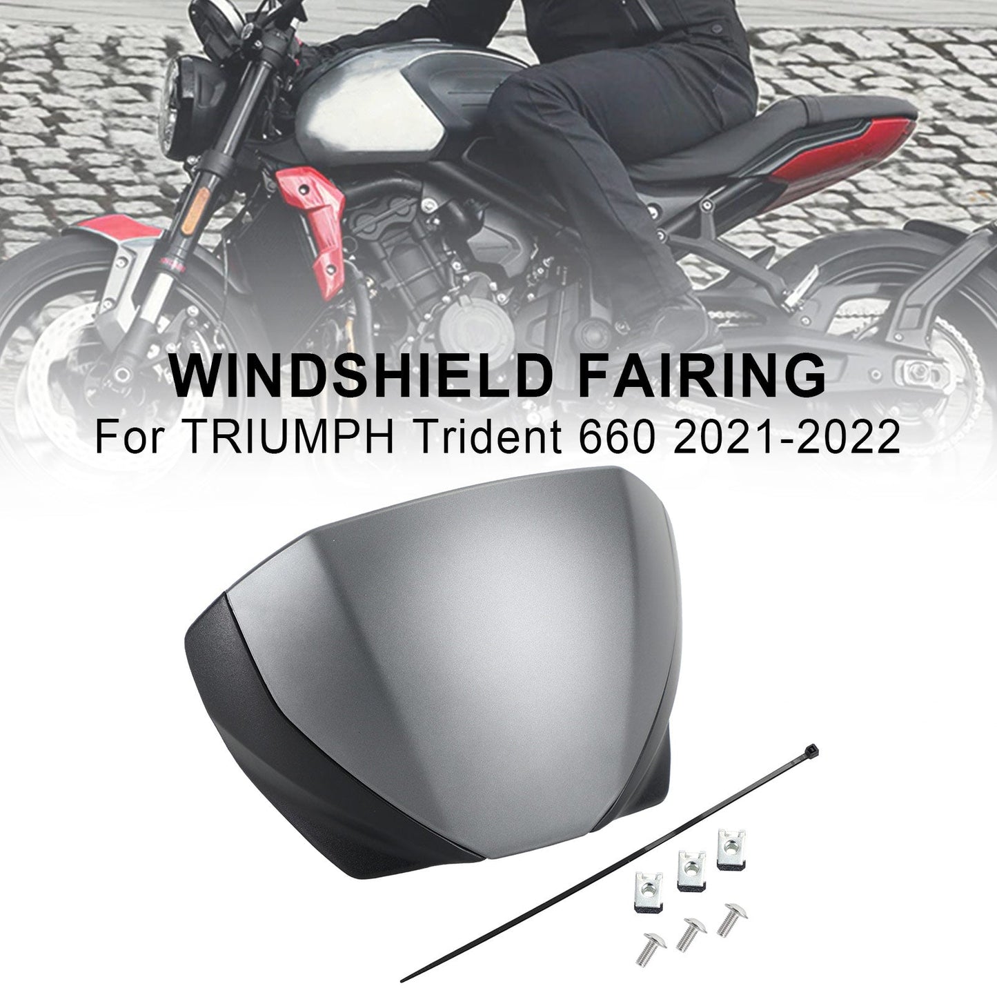 Front Screen Windshield Fairing Windscreen Deflector For Trident 660 2021+