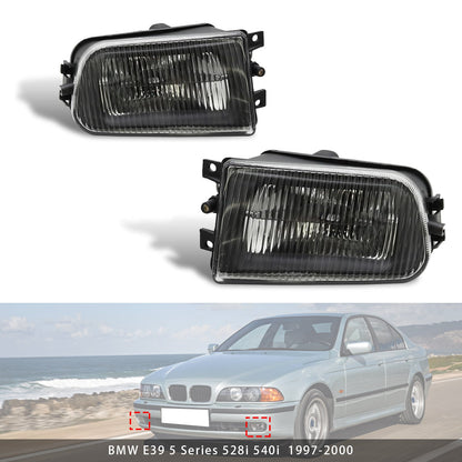 1997-2000 BMW E39 5 Series 528i 540i Pair Front Bumper Fog Light Lamps Without Bulbs 63178360575 63178381977