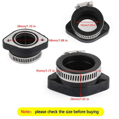 110 125 140 150 160cc Engine 2PCS 28mm INTAKE CARB BOOT FLANGE MANIFOLD INTAKE