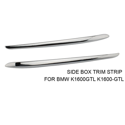 Chrome Side Panel Storage Box Plating Trim Strip For BMW K1600GTL 2011-2018