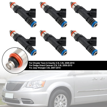 2008-2010 Dodge Grand Caravan 3.3L 3.8L 6PCS Fuel Injector 0280158119 812-11131