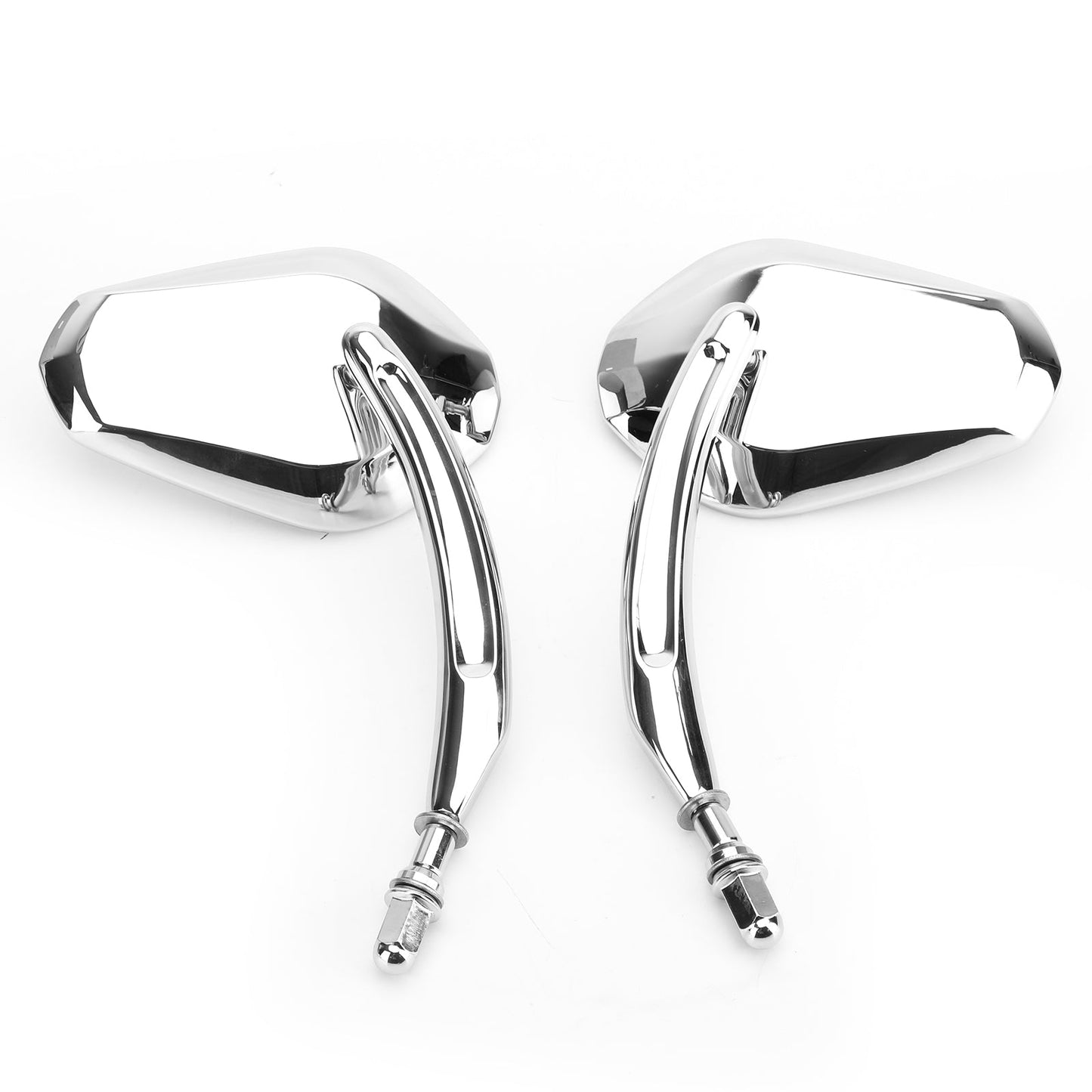 Black Diamond Rear View Mirrors Motorcycle For Cruiser Touring Chopper Sportster