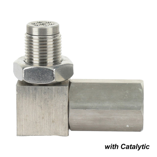 Mini Cat 90° Exhaust Pipe O2 Sensor Spacer Adapter Catalyst Simulator Check Engine Light CEL Eliminator P0420/P0042/P0430