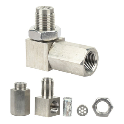 90° O2 Sensor Spacer Check Engine Light CEL Bung Mini Oxygen Catalytic Converter Champoo