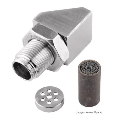 M18x1.5 135° O2 Sensor spacer Adapter Oxygen Sensor Simulator Extender Catalytic Converter CEL Eliminator with Mini CAT