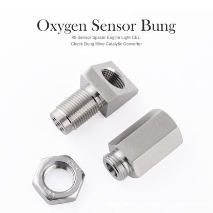 M18x1.5 135° O2 Sensor spacer Adapter Oxygen Sensor Simulator Extender Catalytic Converter CEL Eliminator with Mini CAT