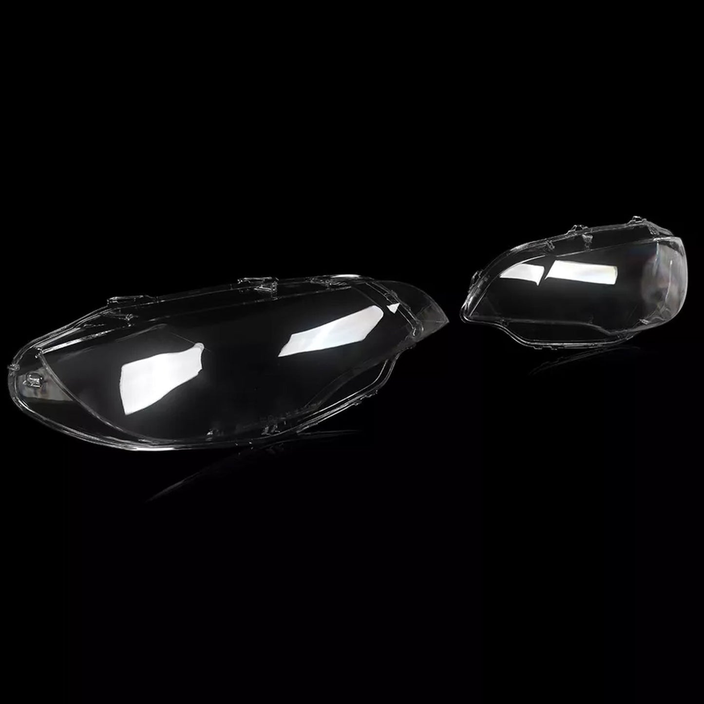 2008-2014 BMW E71 X6 2PCS Clear Headlight Lens Cover Headlamp Left + Right 63117271371 63117271372
