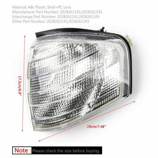 1994-2000 Class C Signal Turn W202 Lamps Lights Corner Mercedes Pair Benz
