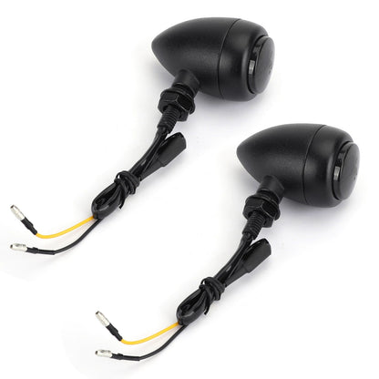Turn Signals Indicators Fit For Harley Chopper Cafe Racer Black Champoo