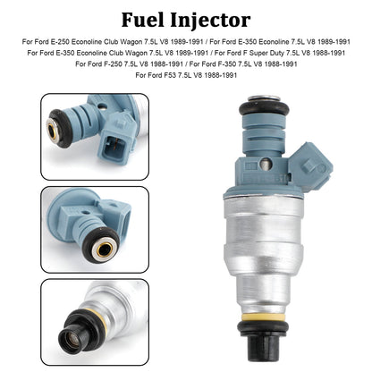 1988-1991 Ford E-250 E-350 7.5L V8 1PCS Fuel Injector 0280150759 822-11120