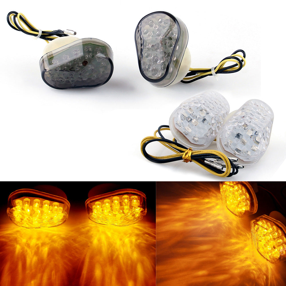 Kawasaki 98-13 ZX6R 04-13 ZX10R ZX 7R 9R 12R ZZR600 LED Turn Signals Champoo