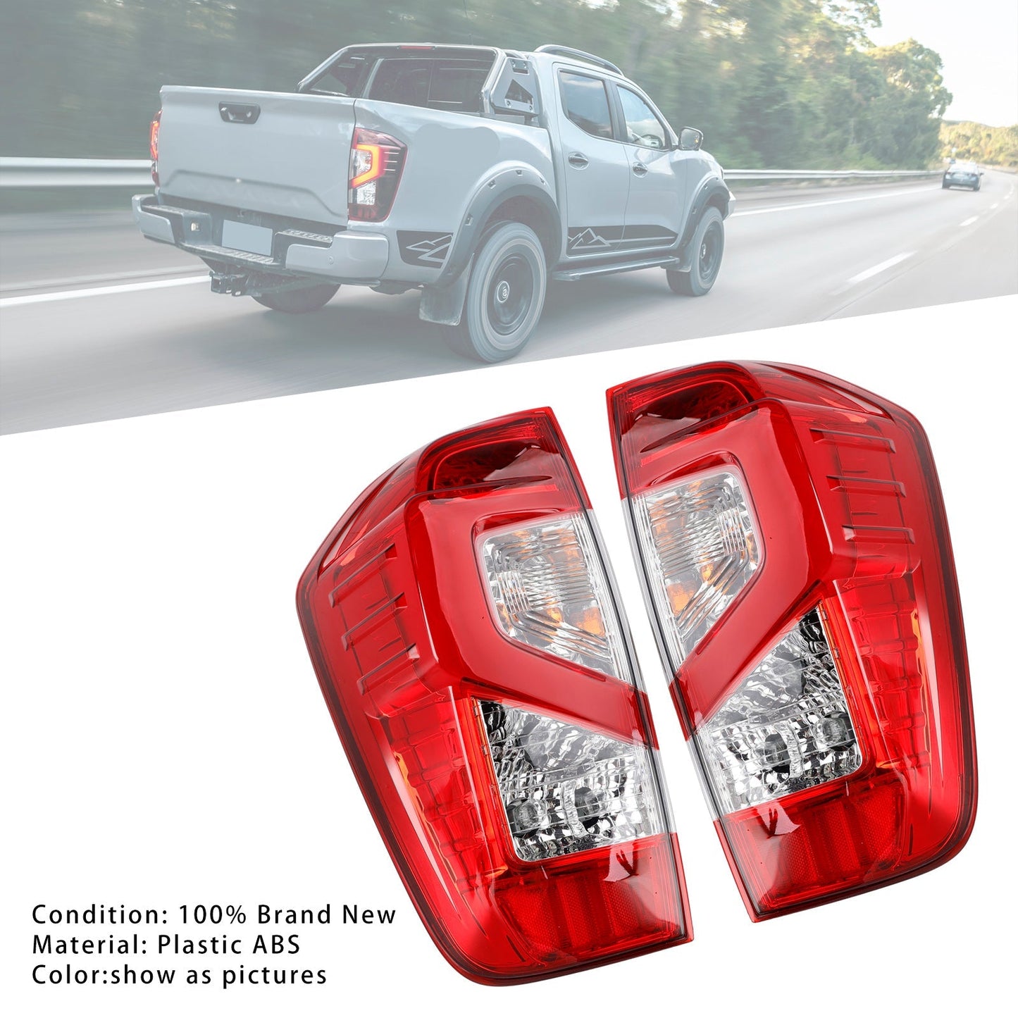 2015-2021 Nissan Navara NP300 D23 3D Stripe Bar LED Pair Tail Light Lamp FA.MT.814