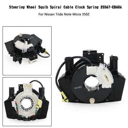 350Z Nissan Tiida Note Micra Squib Spiral Cable Clock Spring 25567-EB60A