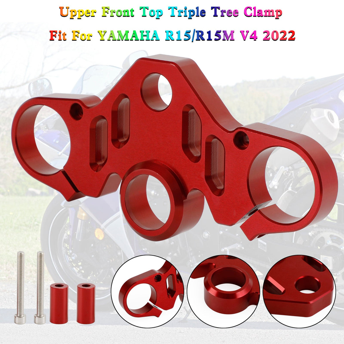 CNC Aluminum Upper Front Top Triple Tree Clamp For YAMAHA R15 V4 R15M 2022