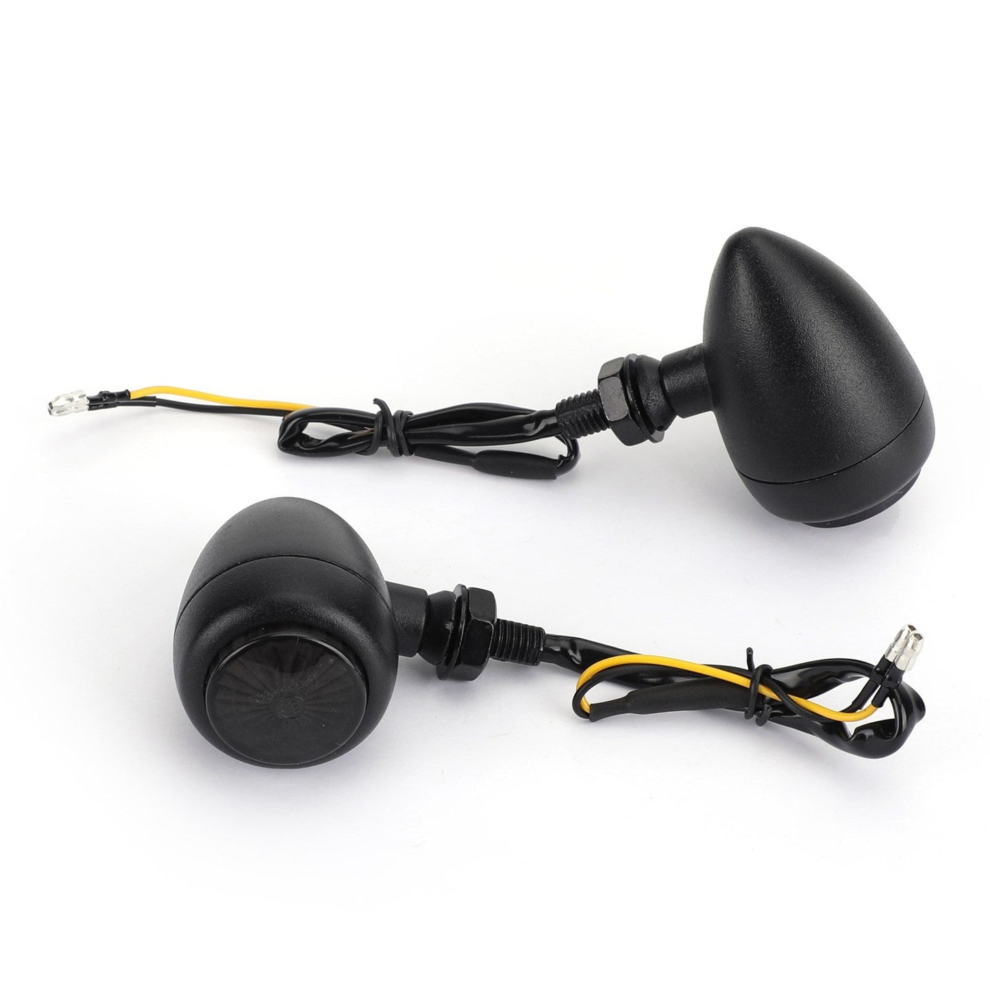 Turn Signals Indicators Fit For Harley Chopper Cafe Racer Black Champoo