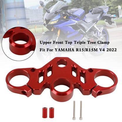 CNC Aluminum Upper Front Top Triple Tree Clamp For YAMAHA R15 V4 R15M 2022