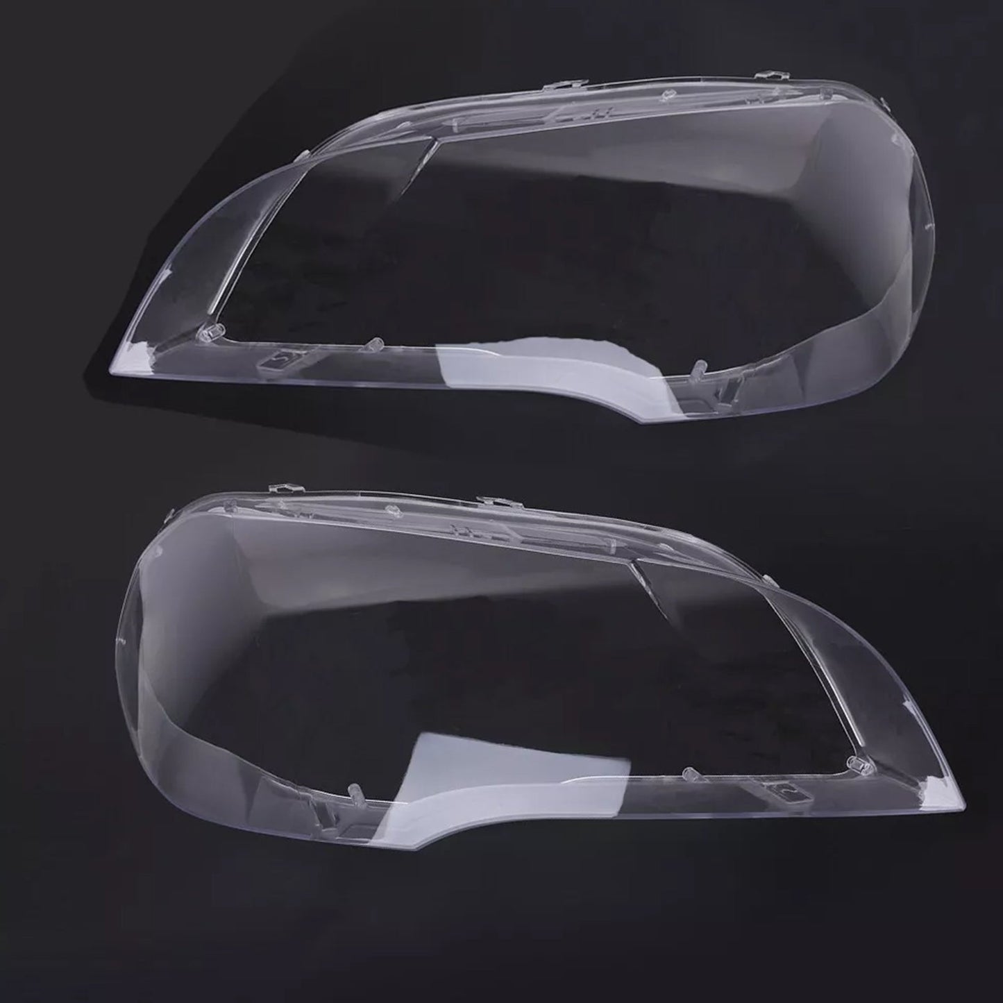 2007-2013 BMW X5 E70 2PCS Clear Headlight Lens Cover Headlamp Left + Right 63117288996 63117288998