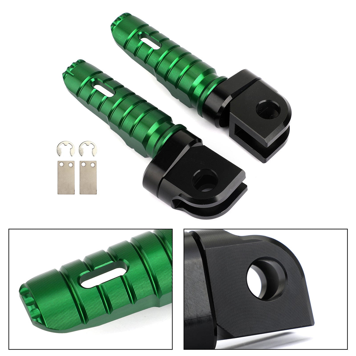 02-07 KAWASAKI ZX-12R Front Footrests Foot Peg Green