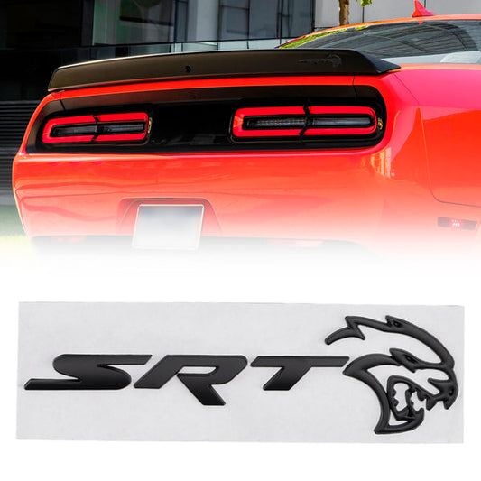 Challenger Trunk Lid Badge Rear Tailgate SRT Hellcat Decal Emblem Black