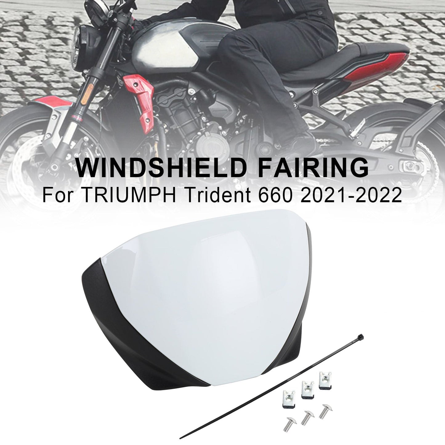 Front Screen Windshield Fairing Windscreen Deflector For Trident 660 2021+