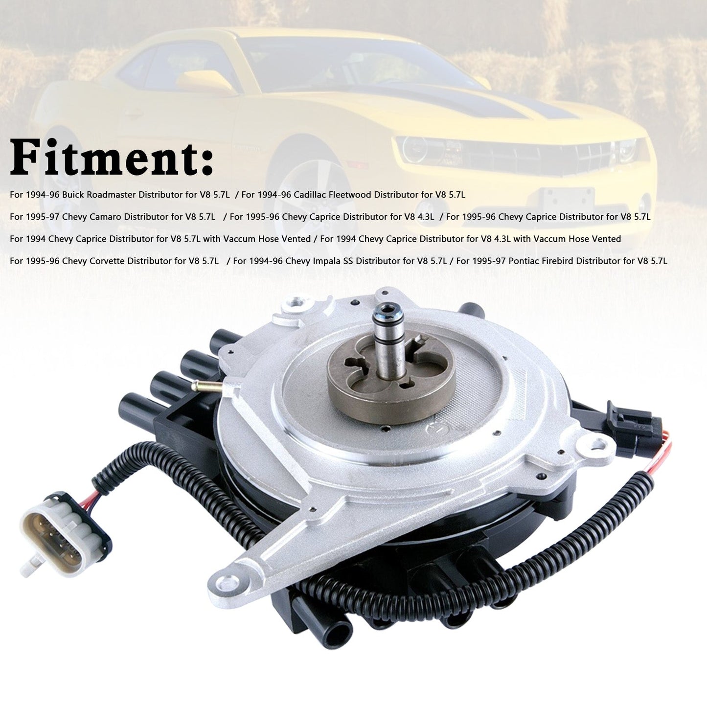 1994-1996 Chevy Impala SS Distributor for V8 5.7L Ignition Distributor +Harness DST109 KA-GM8381