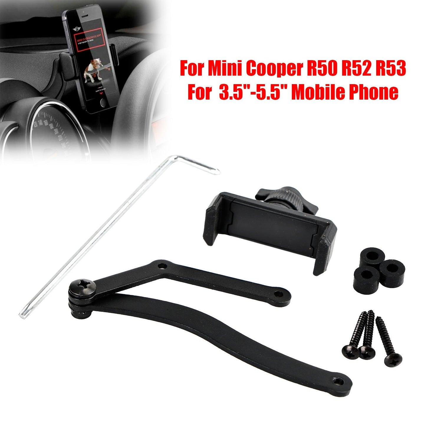 360?? Rotation Car Mobile Phone Holder Mount for Mini Cooper R50 R52 R53