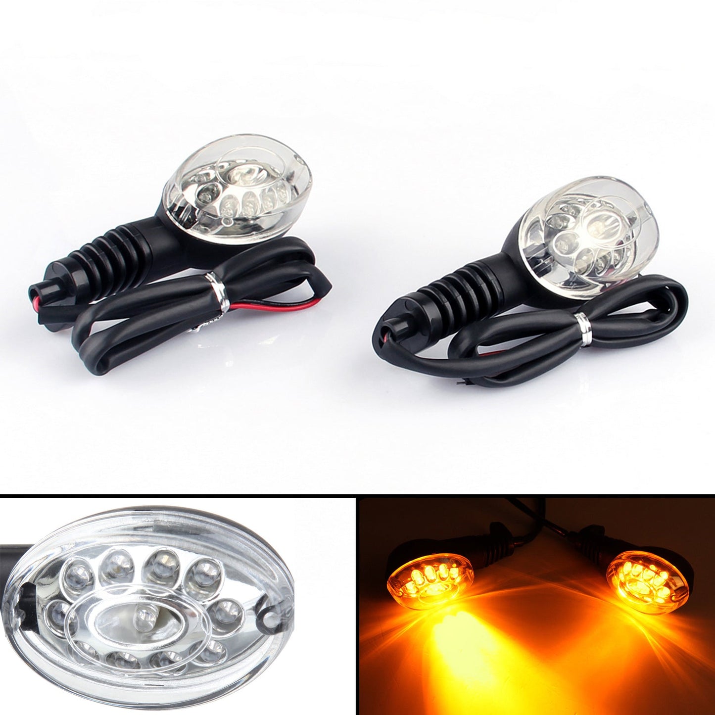 Front Rear LED Turn Signals Blinker Indicator For Kawasaki NINJA 250R Champoo