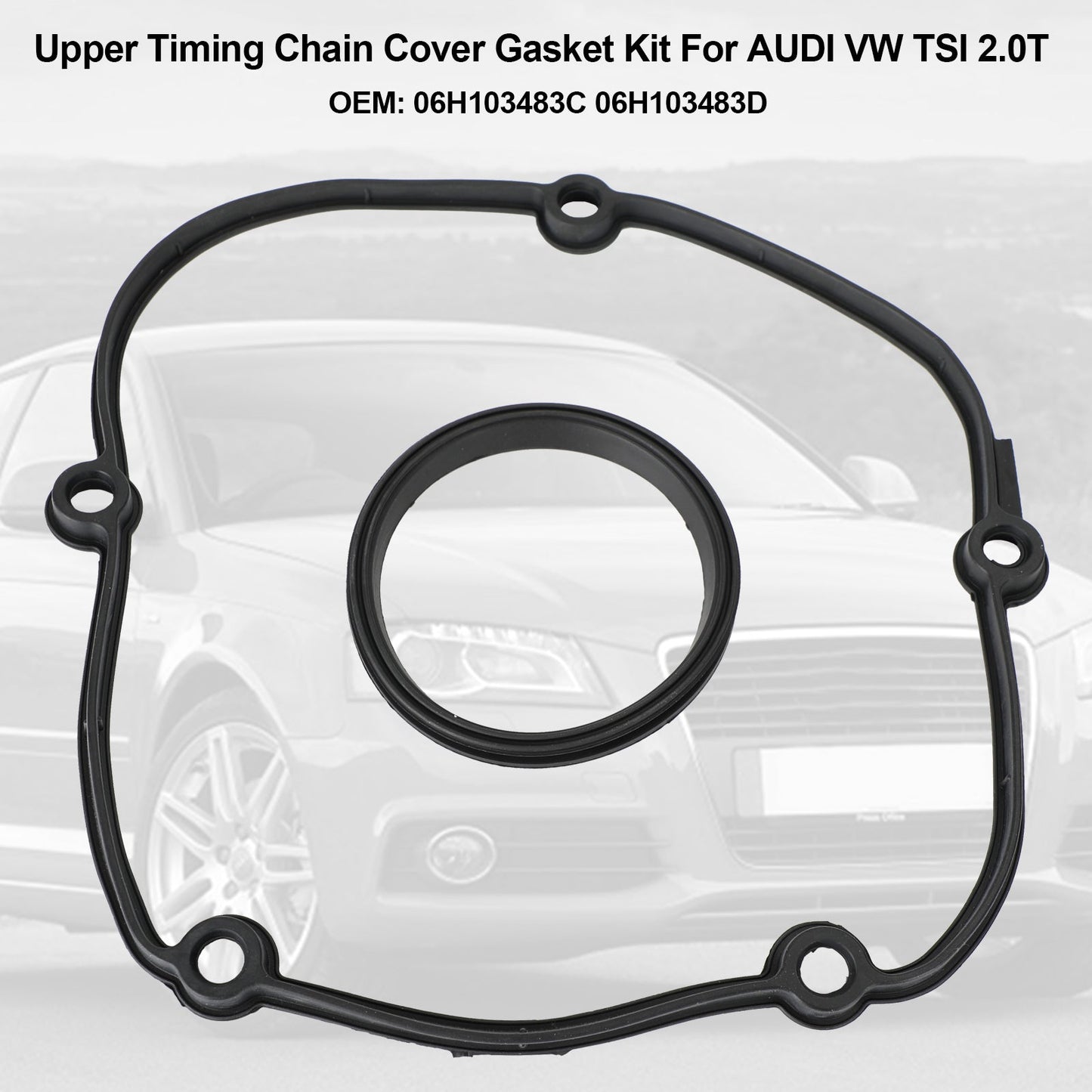 2008 Audi A3 CBFA Eng./A3 CCTA Eng. Upper Timing Chain Cover Gasket Kit 06H103483C 06H103483D