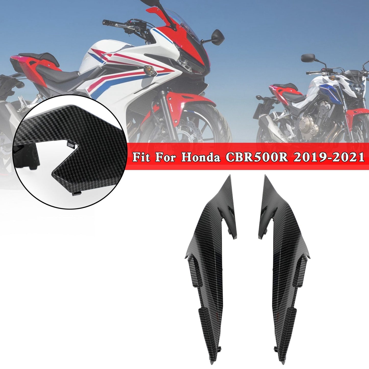 Rear Upper Tail Side Cover Fairing Cowl For Honda CBR500R 2019-2021