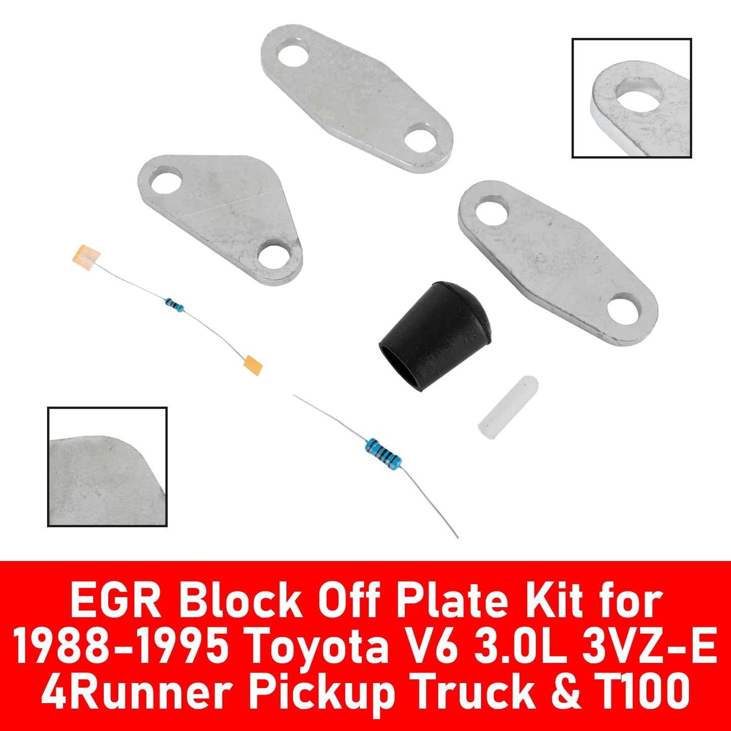 1988-1995 Toyota Pickup V6 3.0L 3VZ-E Engines EGR Block Off Plate Kit