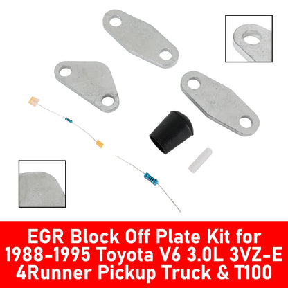 1988-1995 Toyota Pickup V6 3.0L 3VZ-E Engines EGR Block Off Plate Kit