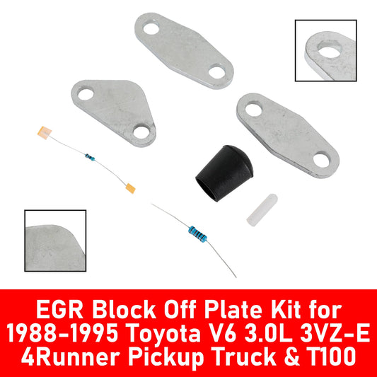 1988-1995 Toyota Pickup V6 3.0L 3VZ-E Engines EGR Block Off Plate Kit