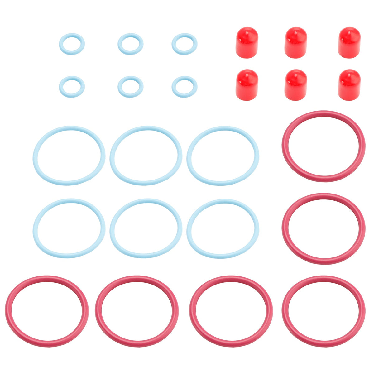 Caterpillar CAT C15/3406E External 6Pcs Fuel Injectors Seal O-Ring Kit 2481394 1895390