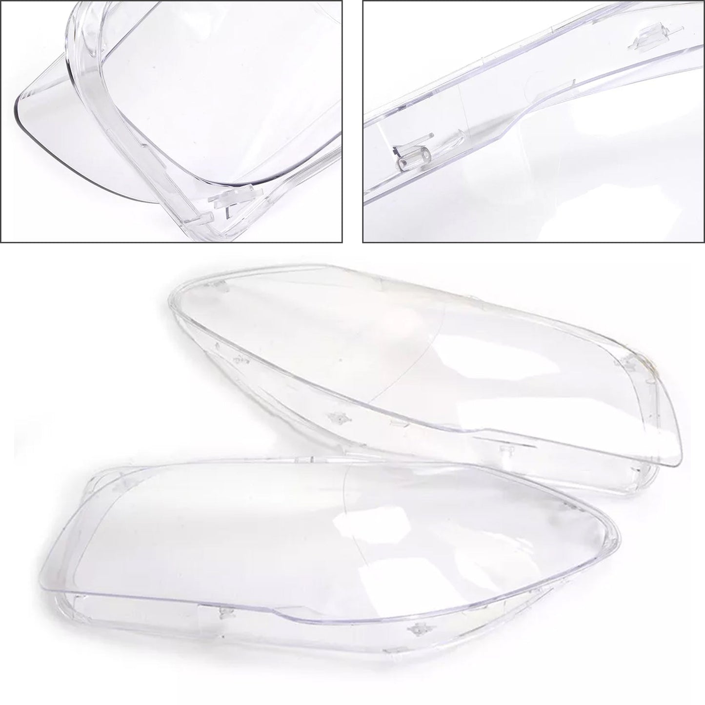 2010-2013 BMW 5 Series F11 2PCS Front Headlight Lens Cover Lampshade Left + Right 63117271912 63117271911