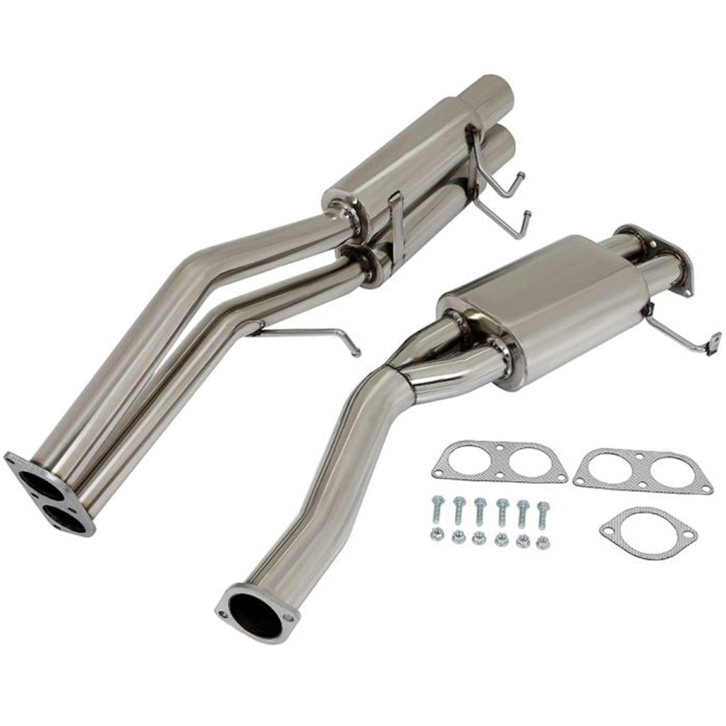 1989-1994 Nissan 240SX 2.4L Dual 3.5" Tip Catback Exhaust Muffler Pipe Racing Exhaust System
