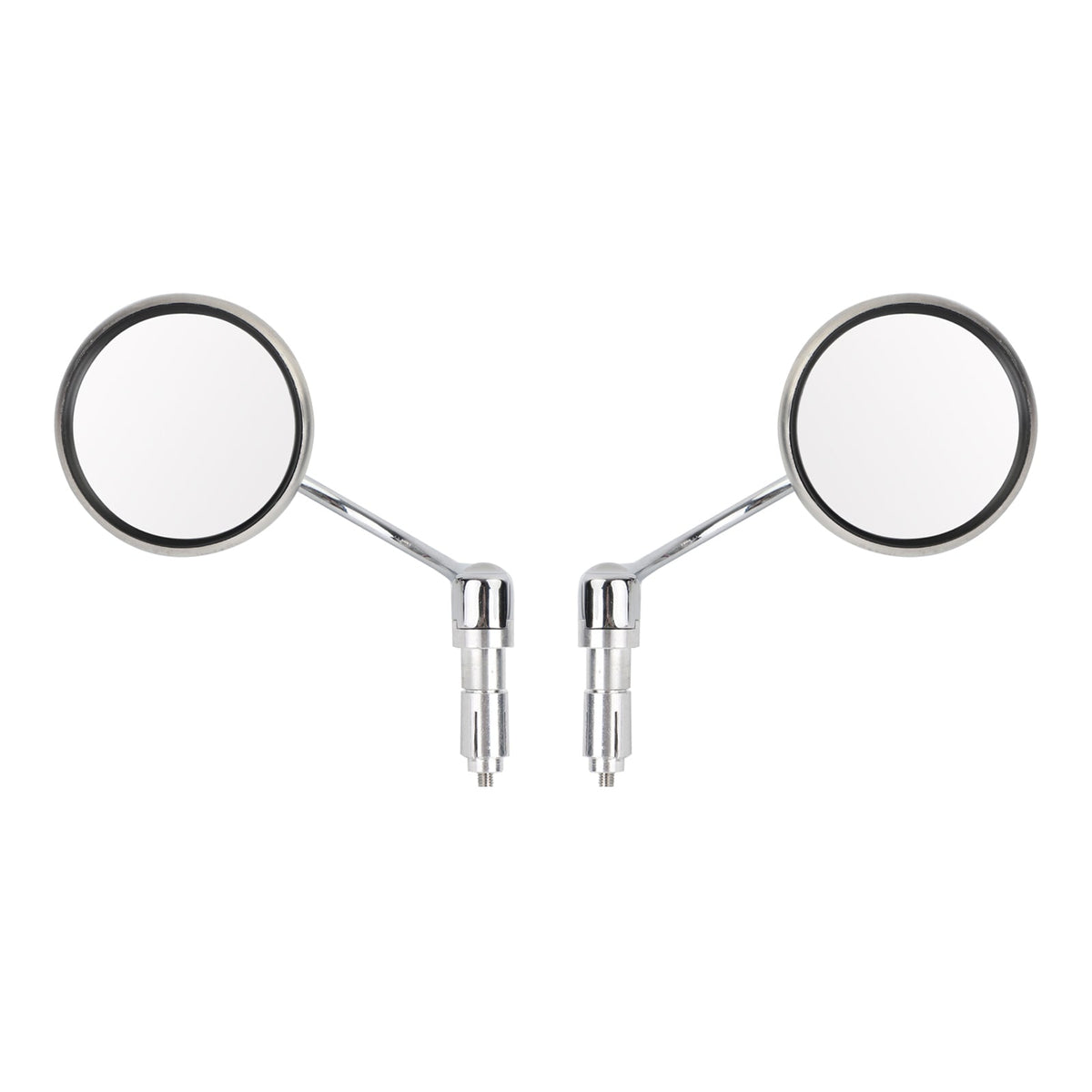 Cafe Racer Cruiser Custom Round Bar End Mirror Rearview Mirrors Chrome