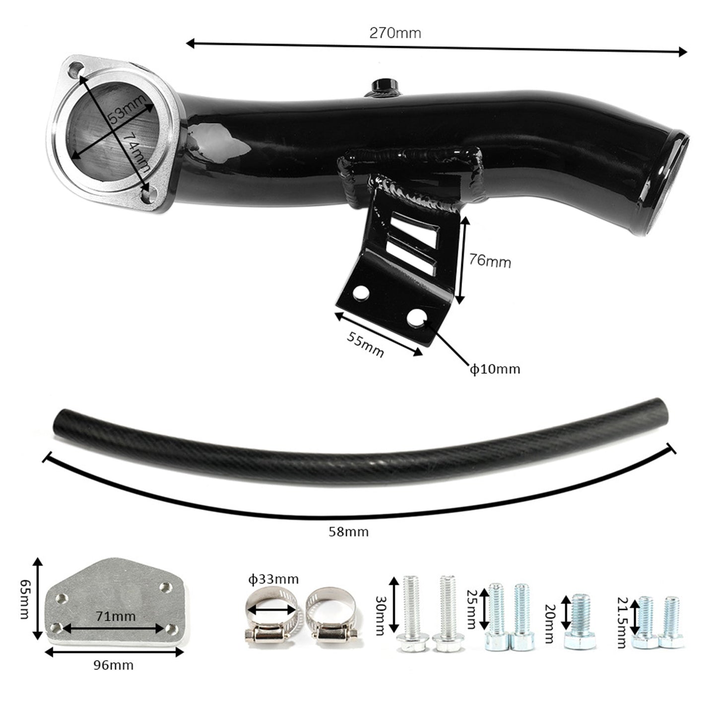 2004-2005 6.6L LLY Chevy GMC Silverado 2500HD EGR Delete Kit & High Flow Intake Duramax Diesel