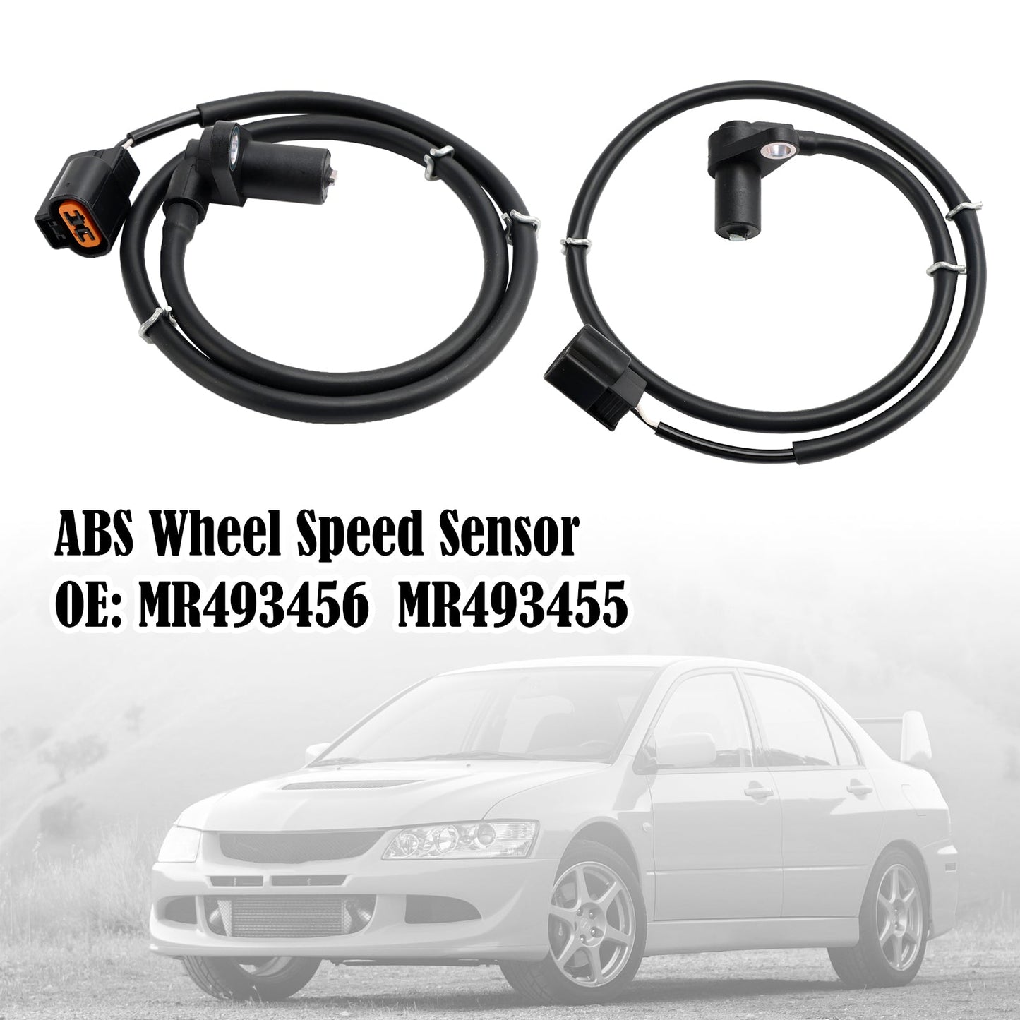 2003-2006 Mitsubishi Lancer Evo 2.0 16V 2Pcs Rear Left & Right ABS Wheel Speed Sensor MR493456 MR493455