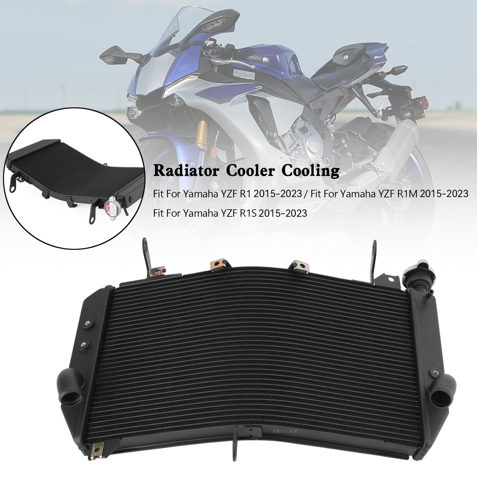 Aluminium Engine Radiator Cooler Cooling For Yamaha YZF R1 R1M R1S 201 ...