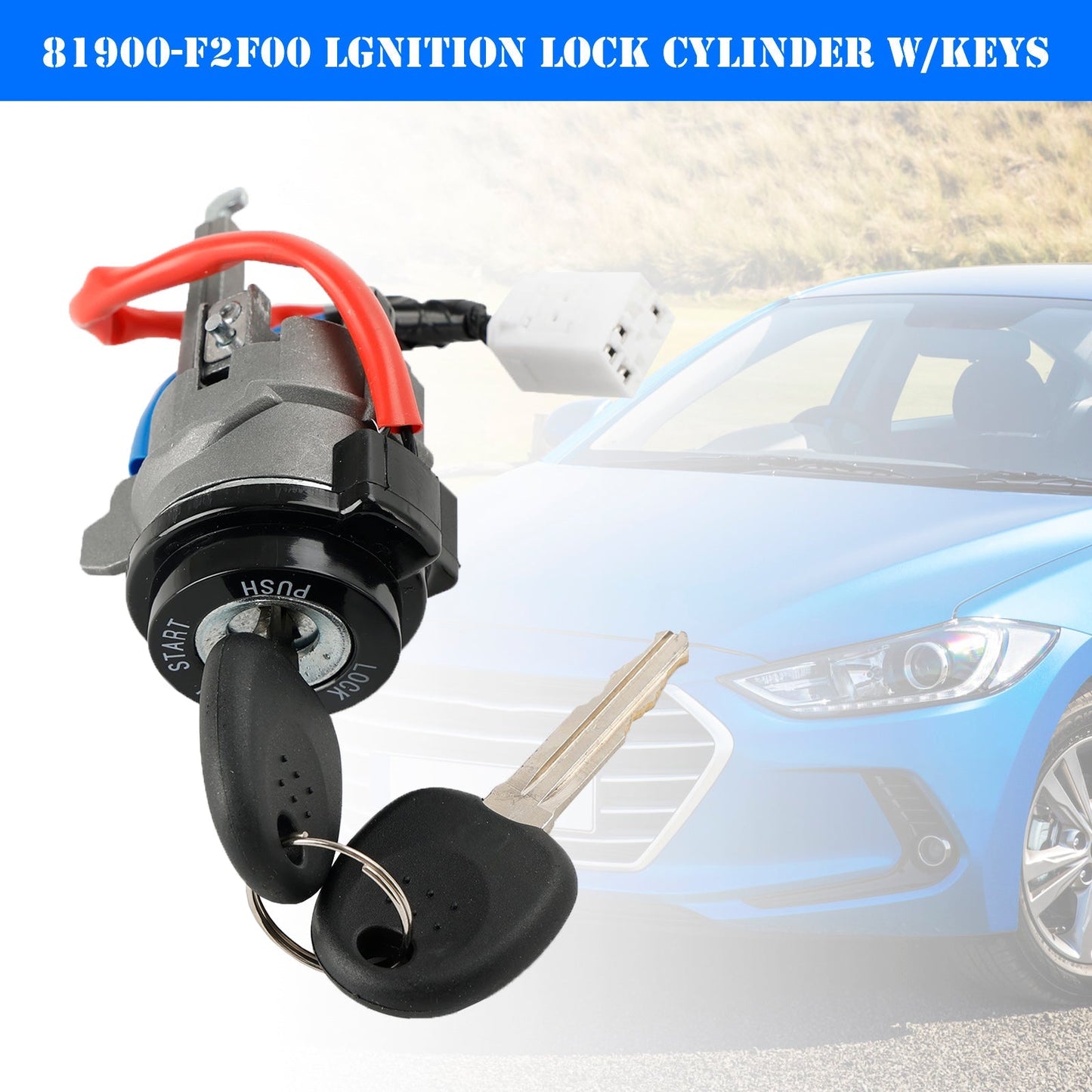 2016 2017-2020 Hyundai Elantra Lgnition Lock Cylinder w/Keys 81900-F2F00