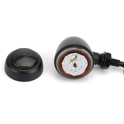 Turn Signals Indicators Fit For Harley Chopper Cafe Racer Black Champoo